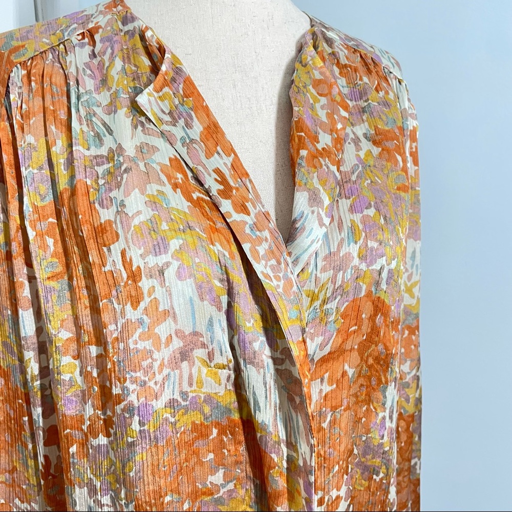 Vince Garden Textured Printed Top size M - Picture 7 of 12